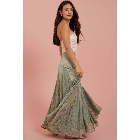 Altar'd State Abbie Floral Corset Tube Top - Picture 2 of 6